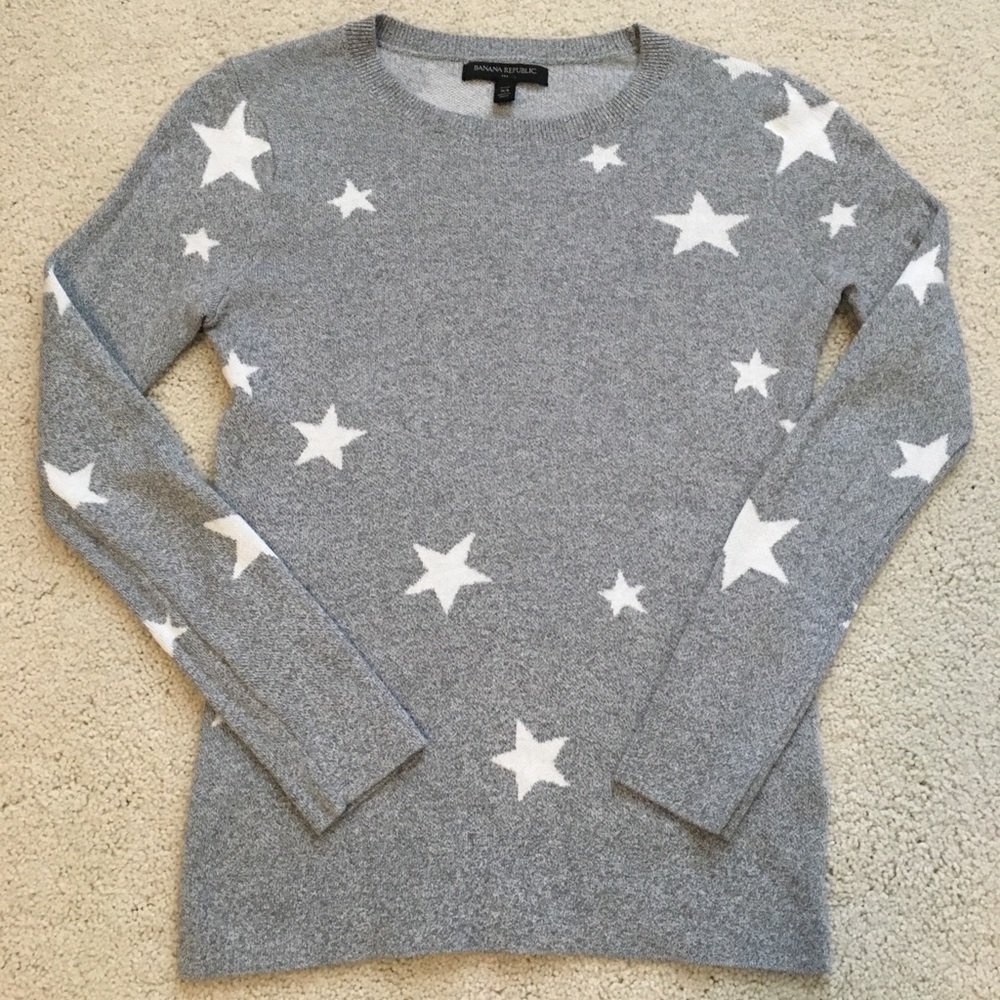 Banana Republic Factory Crew Neck Star Sweater